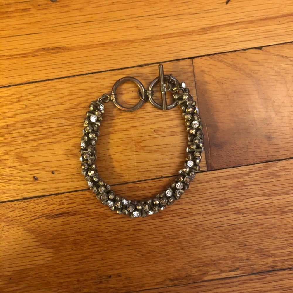 Banana Republic Gold and Crystal Bracelet